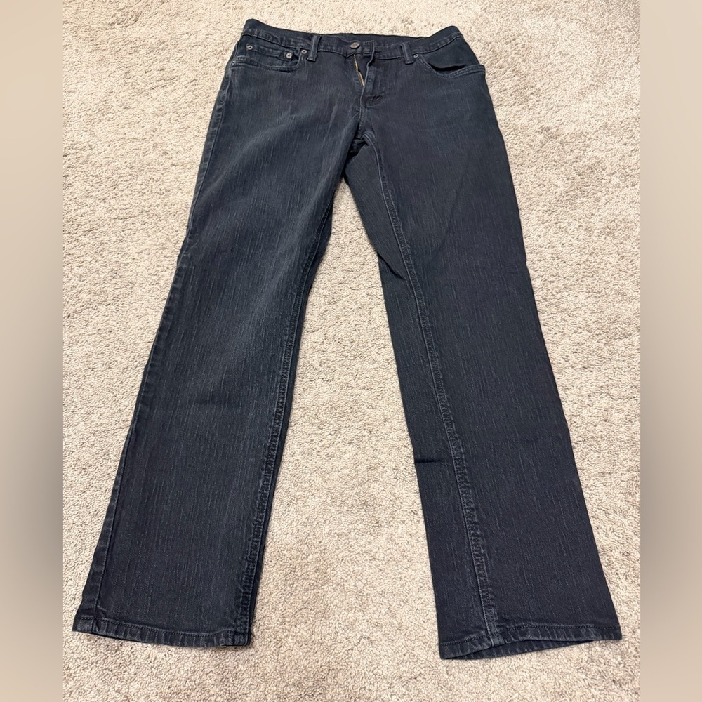 LEVIs Men’s Black Straight-Leg Jeans